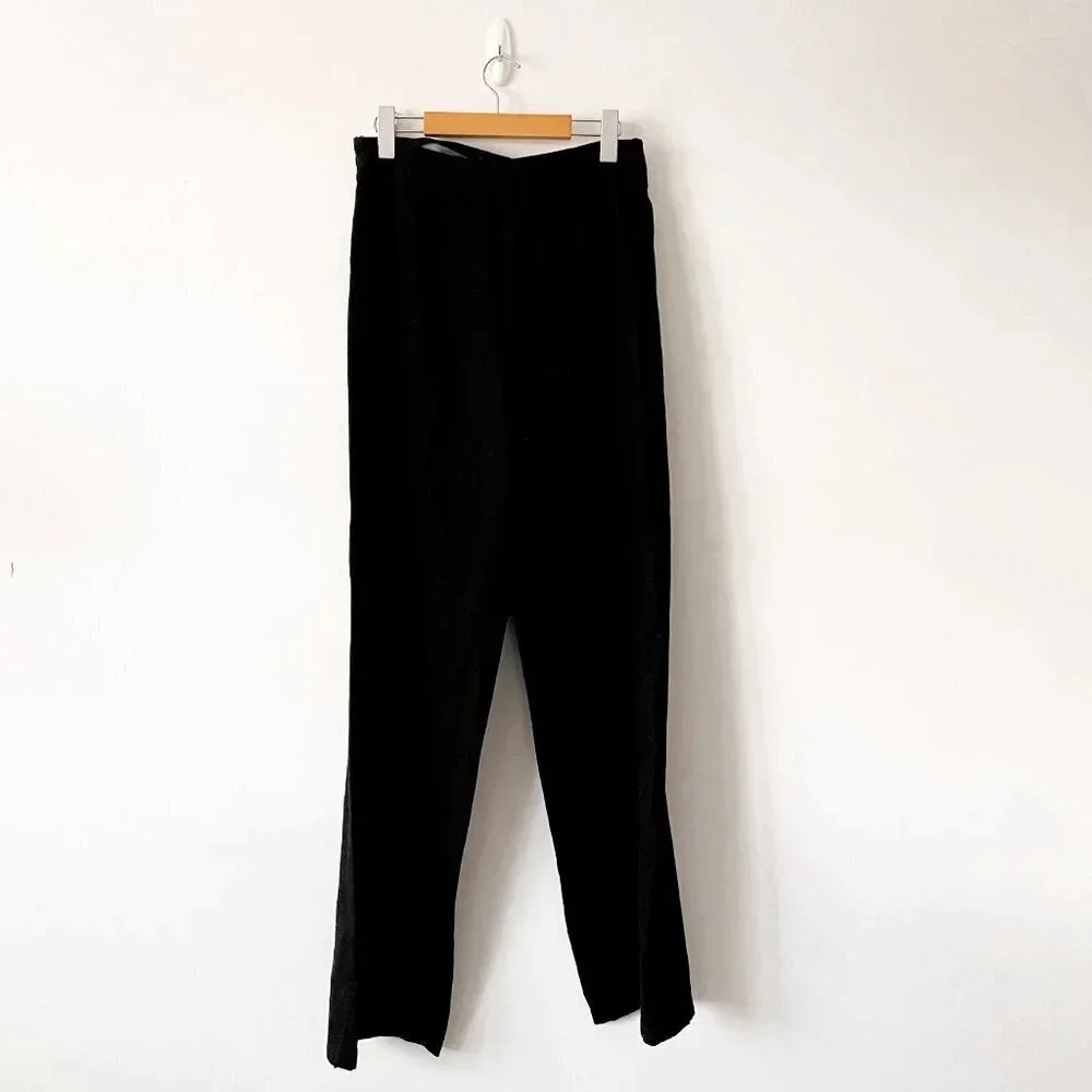 Zara Knotted Linen Blend Pareo Pants Black NWT Size Medium